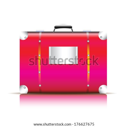 pink travel bag vector