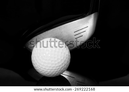 close up golf driver