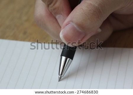 hand write on paper, dark