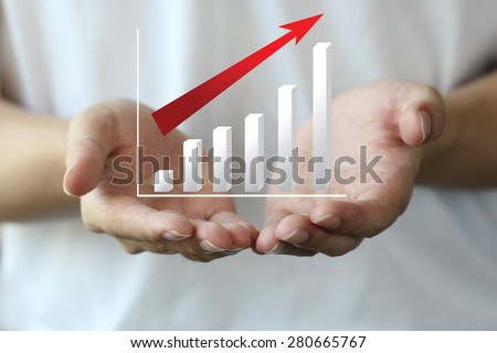 profit chart on hand, personal investment