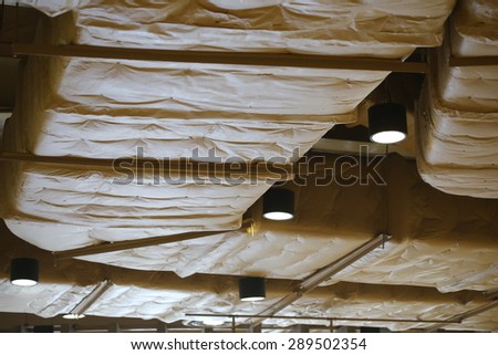 Ventilation pipes , air condition tube on ceiling