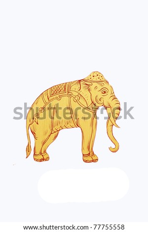 Thai elephant painting.