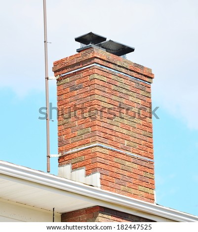 Close up chimney on the roof