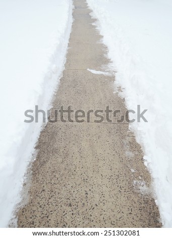 Sidewalk with snow