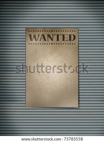 A paper wanted on line steel