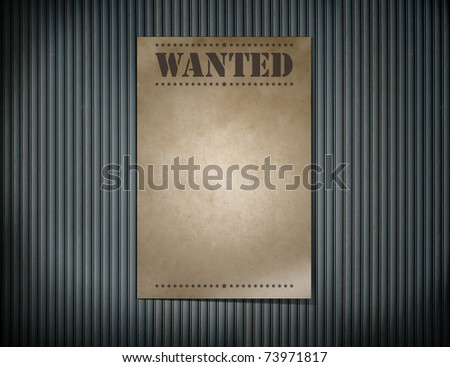 A paper wanted on line steel