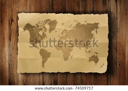 World map vintage texture background