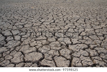 cracked earth - concept image of global warming.