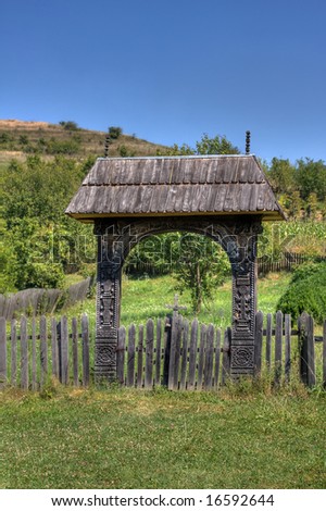Wooden gate in Nadasa, Romania.