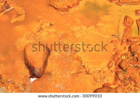Polluted river by mining