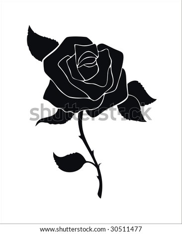Black and grey rose on neck,