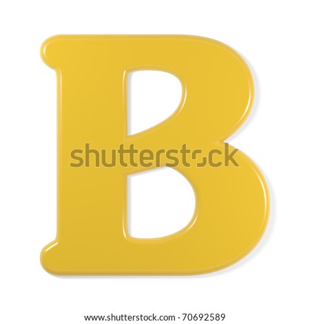 Yellow Font - Letter B Stock Photo 70692589 : Shutterstock