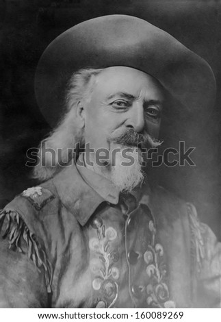 Us - Wyoming - Circa 1910 A Vintage Portrait Of Buffalo William Bill Cody. Circa 1910