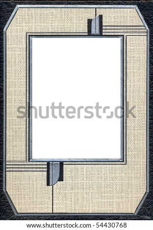 Antique photo frame with center cut out for placement of photograph