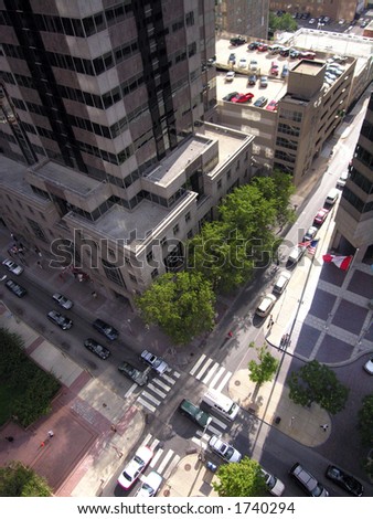 City streets from above.