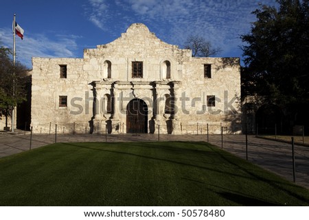 The historic Alamo mission in San Antionio Texas, site of the battle of the Alamo for Texas independence in 1836