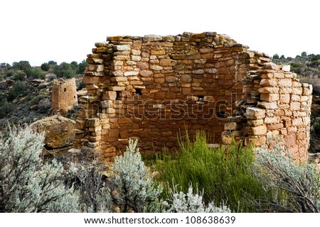 Ruins at Hovenweep National Monument. Once home to over 2,500 people, Hovenweep includes six prehistoric villages built between A.D. 1200 and 1300.