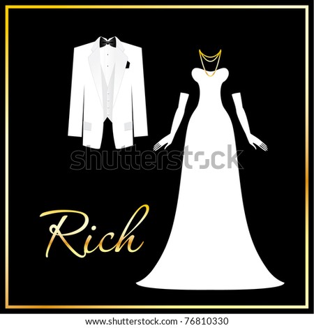 stock vector Luxurious dress code a symbol of wealth 