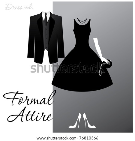 formal dress code for men. stock vector : Dress code