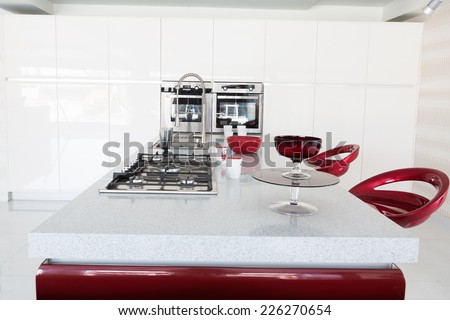 modern kitchen set up