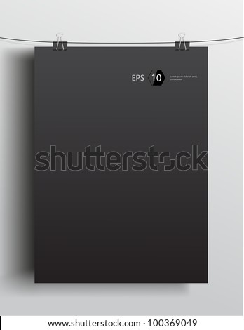 Vector template of a paper sheet poster picture frame Vector template of a paper sheet poster picture frame