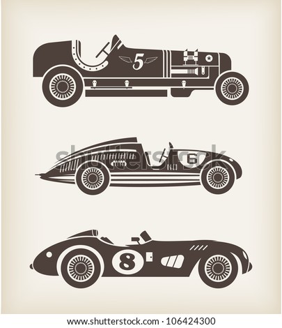 Auto Racing Banners on Vector Vintage Sport Racing Car   106424300   Shutterstock