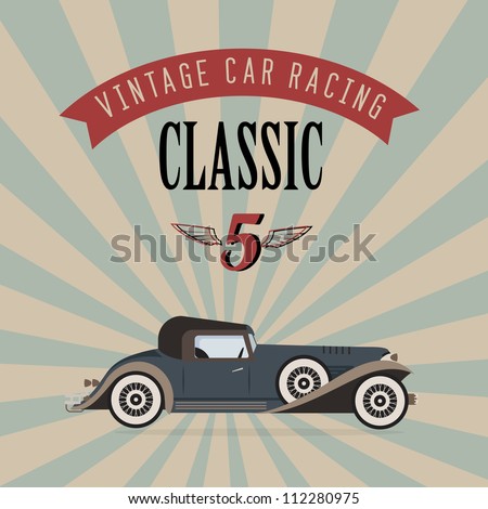 Vector of a classic vintage car Vector of a classic vintage car