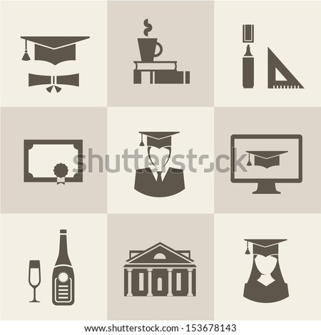 Vector graduation set Vector graduation set