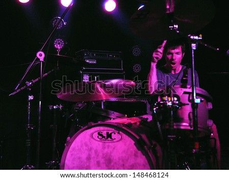 COLORADO SPRINGS		NOVEMBER 07:		Drummer/Vocalist Sean Stockham of the Alternative band Middle Class Rut performs in concert November 7, 2011 at the Black Sheep music hall in Colorado Springs CO.