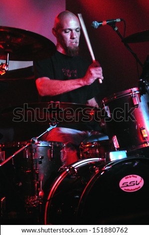 COLORADO SPRINGS		OCTOBER 21:		Drummer Todd Morrison of the Heavy Metal band Malakai performs in concert October 21, 2011 at the Black Sheep music hall in Colorado Springs CO.