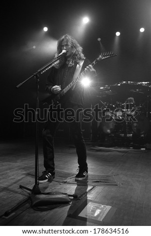 COLORADO SPRINGS		APRIL 05:		Guitarist/Vocalist Dave Mustaine of the Heavy Metal band Megadeth performs in concert April 5, 2001 at the City Auditorium in Colorado Springs, CO.