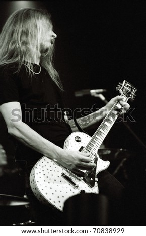 DENVER - MAY 14: Guitarist/Vocalist Jerry Cantrell of Alice in Chains performs live in concert as a solo act May 14, 2002 at the Fillmore Auditorium in Denver, CO.