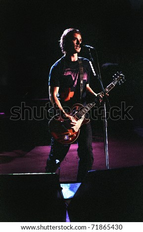 DENVER-MAY 6: Gavin Rossdale, vocalist & guitarist of the alternative rock band Bush, performs in concert May 6, 2000 at Red Rocks Amphitheater in Denver, CO.