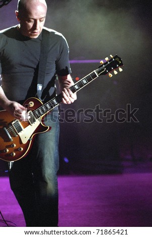 DENVER - MAY 6: Nigel Pulsford, guitarist of the alternative rock band Bush. performs in concert May 6, 2000 at Red Rocks Amphitheater in Denver, CO.