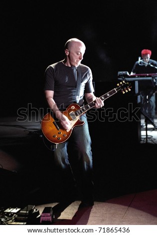 DENVER - MAY 6:Nigel Pulsford, guitarist of the alternative rock band Bush, performs in concert May 6, 2000 at Red Rocks Amphitheater in Denver, CO.