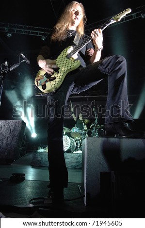 DENVER - FEBRUARY 19: Vocalist & guitarist Jerry Cantrell, of Alice in Chains, performs live in concert on February 19, 2010 at the Fillmore Auditorium in Denver, CO.