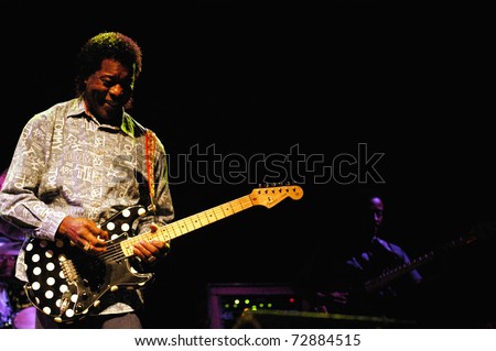 DENVER - SEPTEMBER 25: Legendary Blues Guitarist Buddy Guy performs in concert September 25, 2002 at the Fillmore Auditorium in Denver, CO.