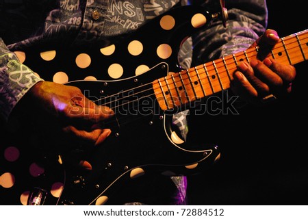 DENVER - SEPTEMBER 25: Legendary Blues Guitarist Buddy Guy performs in concert September 25, 2002 at the Fillmore Auditorium in Denver, CO.