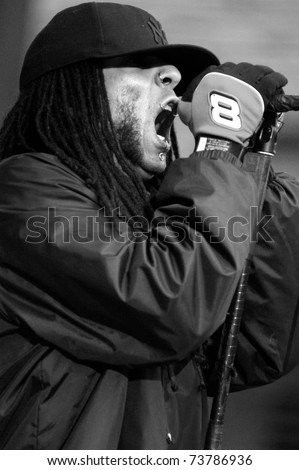 DENVER - 	JUNE 10: Vocalist Jared M.C.U.D Gomes of the Alternative Rock Band Hed PE performs in concert June 10, 2003 at Red Rocks Amphitheater in Denver, CO.