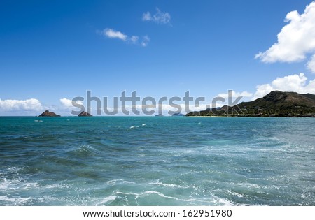 Lanikai Beach from Popoia Island, commonly known as Flat Island, is a state seabird-6
