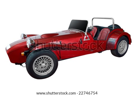 stock photo oldtimer racing car isolated