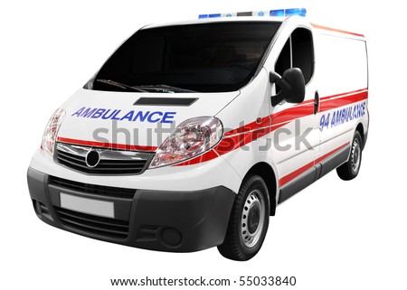 stock photo ambulance car isolated