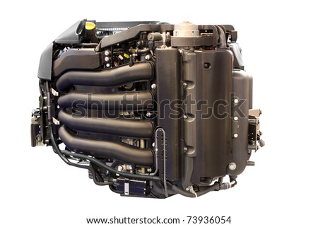 power engine for yacht and ships isolated