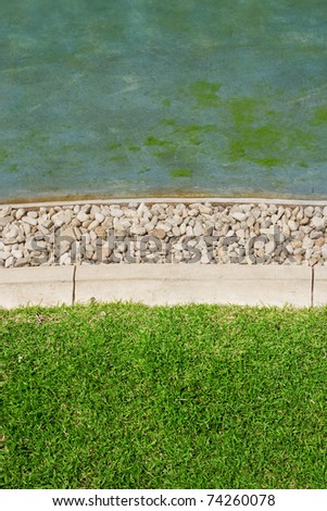 grass and stone and water background