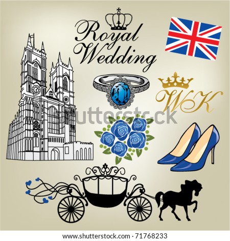 royal wedding william and kate. stock vector : Royal wedding