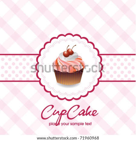 illustration Vintage  Cupcake vintage cupcake Card Vector Illustration  71960968  Stock With