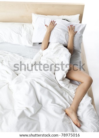 woman does not want to get up