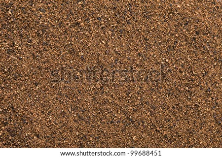Nutmeg powder (Myristica fragrans) texture, full frame background. Used as a spice in many sweet as well as savoury dishes and medicine.