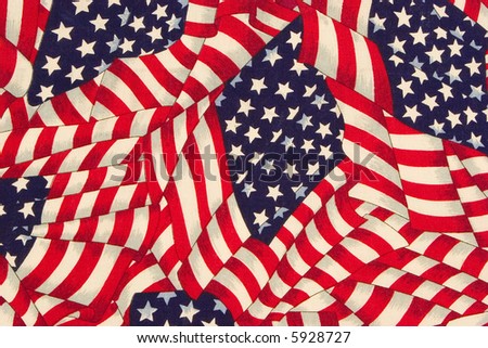 close up painted american flag pattern