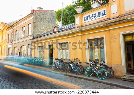 TALLINN, ESTONIA - JULY 26: Bicycle Rental \